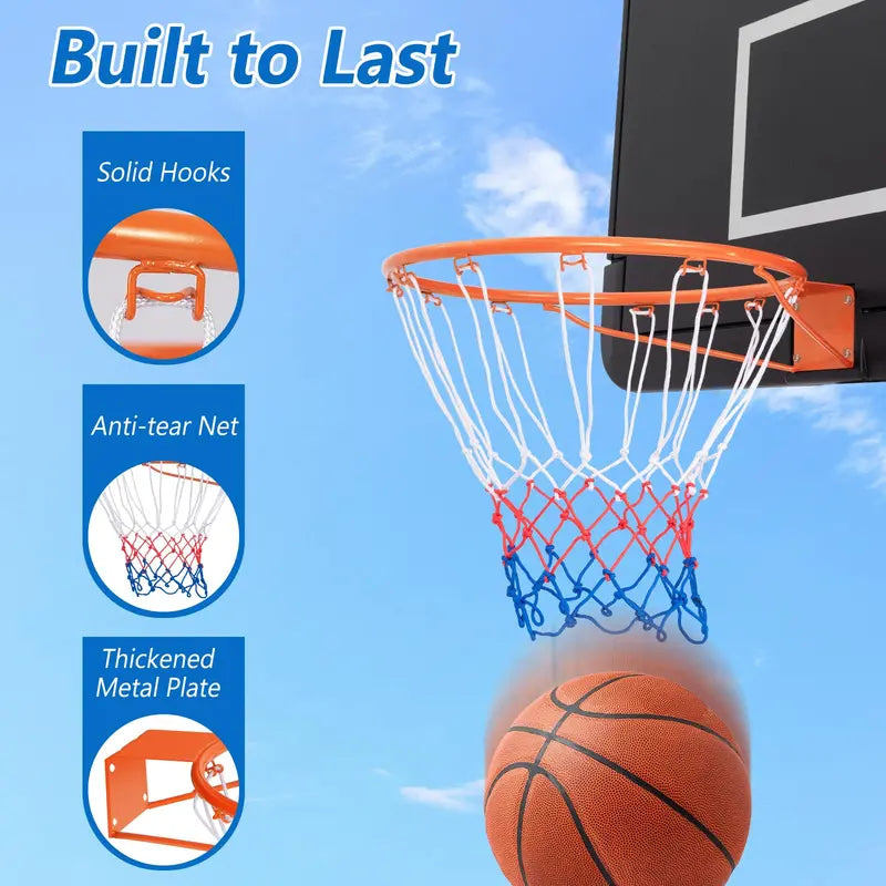 Universal Replacement Basketball Rim – 15″/18″ All-Weather Hoop with Durable Net
