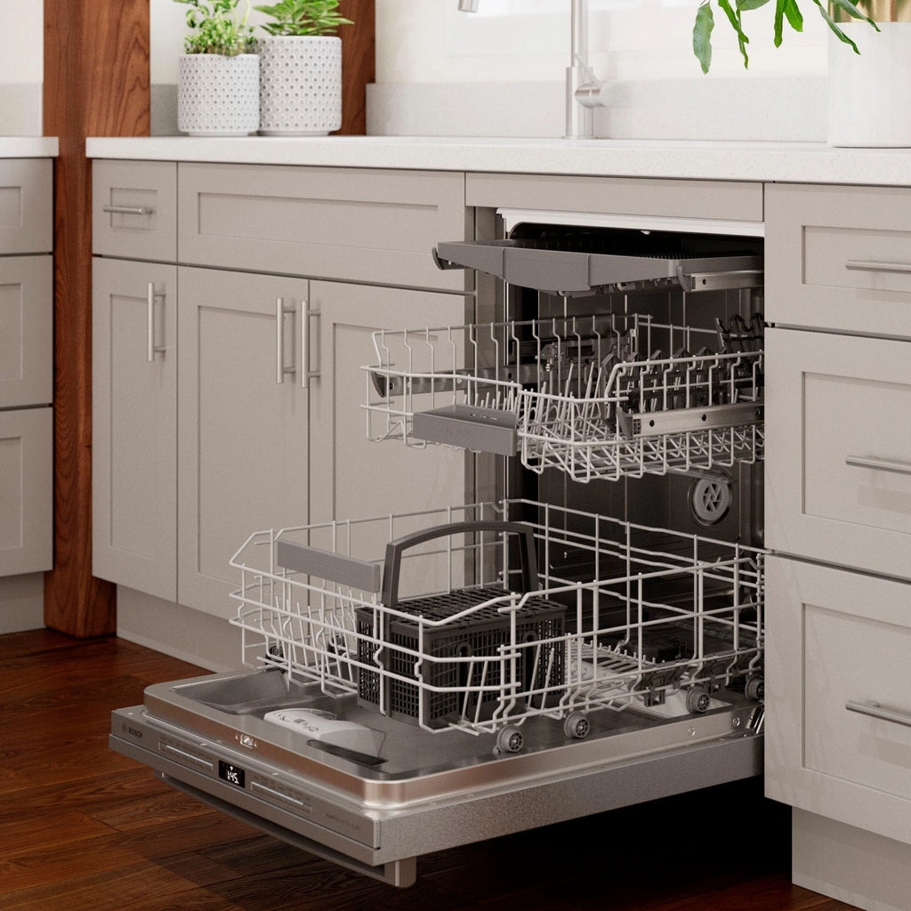 Bosch - 800 Series 24" Top Control Smart Built-In Dishwasher with 3rd Rack and 42 dBA - Silver