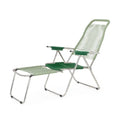 Spaghetti Outdoor Lounge Chair – Sage Green Woven Frame