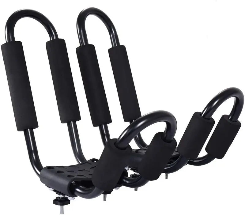 Universal J-Bar Kayak Roof Rack System – Includes 2 Pairs & 4 Heavy-Duty Tie-Down Straps