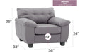 Glory Furniture Gallant G912A-C Chair , GRAY
