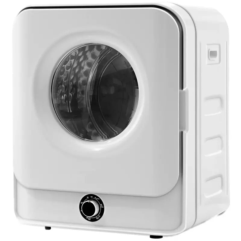 Compact Front-Load Clothes Dryer  1.95 Cu. Ft., 830W, 5 Drying Modes, Stainless Drum, White
