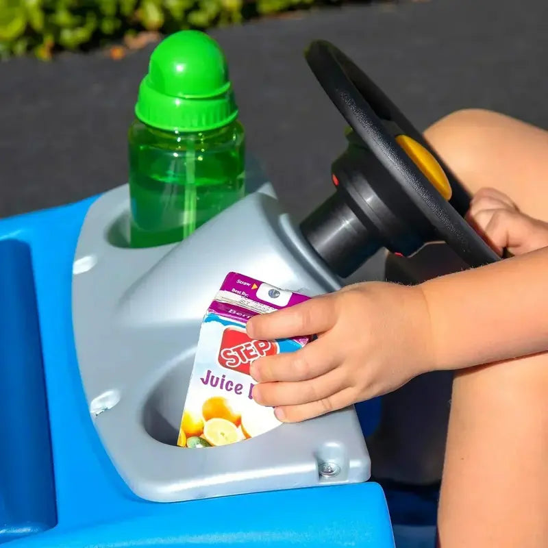 Step2 Whisper Ride II Pink Push Toy Car – Ride-On Vehicle with Seat Belt and Foldaway Storage