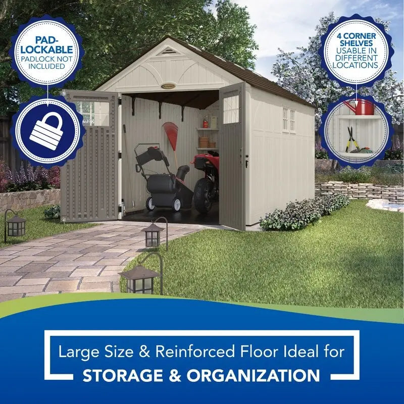 Tremont 8 ft. x 13 ft. Reinforced Plastic Storage Shed