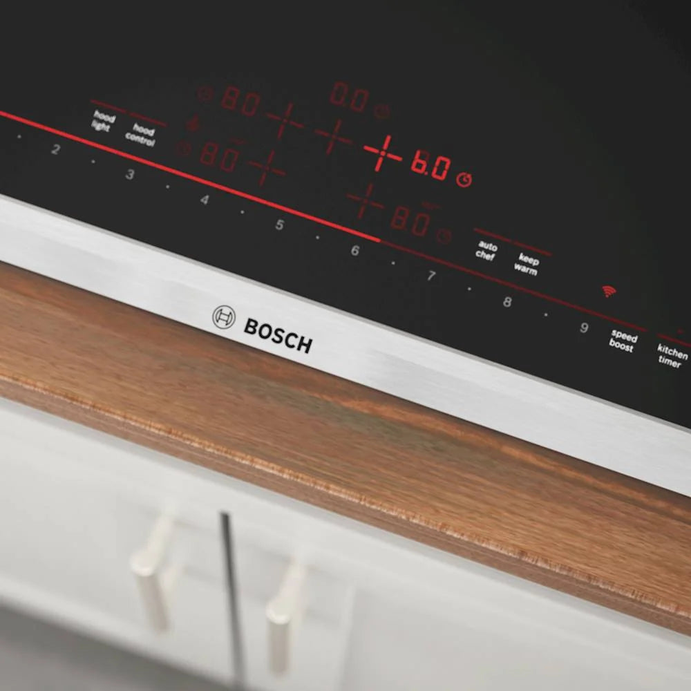 Bosch - 800 Series 36" Built-In Electric Induction Cooktop with 5 elements and Wifi - Black