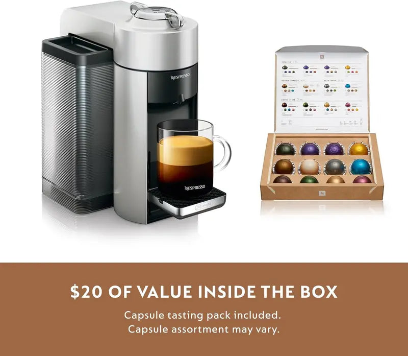 De onghi Nespresso Vertuo Coffee & Espresso System  Smart Capsule Recognition, Rich Crema, and Versatile Brew Sizes