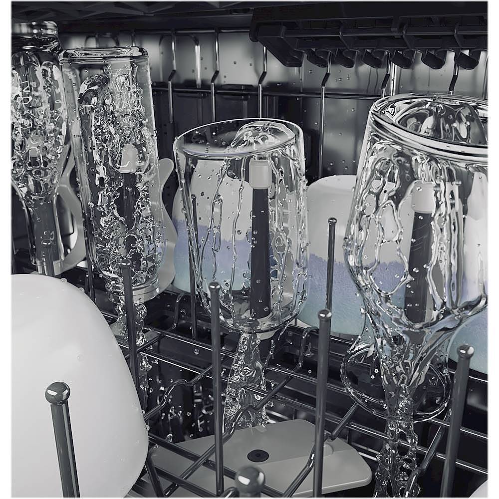 Café - 24" Top Control Tall Tub Built-In Dishwasher with Stainless Steel Tub - Matte black