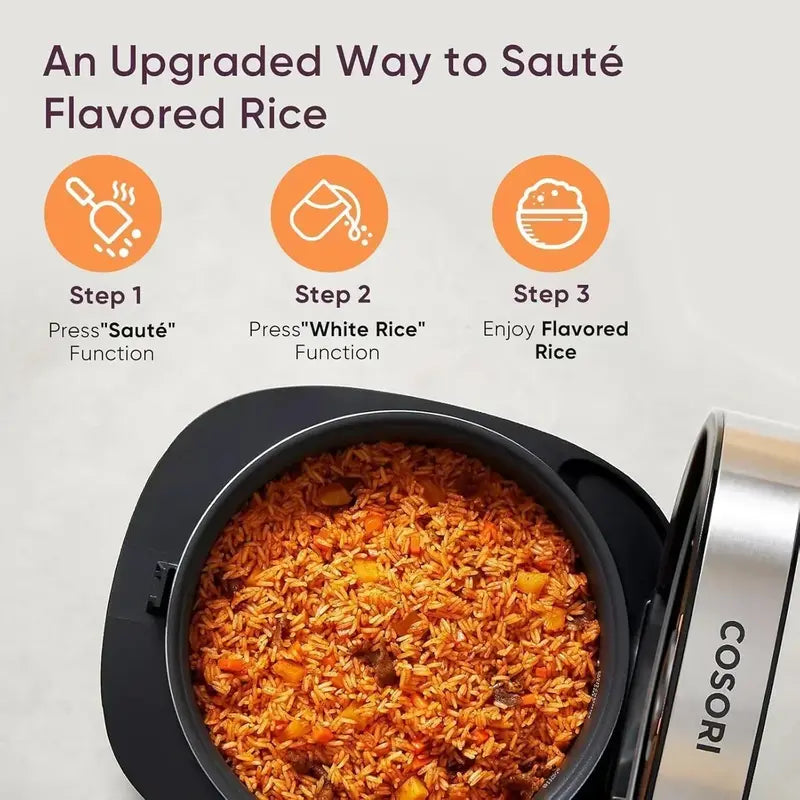 COSORI 10-Cup Rice Cooker  Fuzzy Logic Smart Rice Maker with 24-Hour Keep Warm & 18 Presets