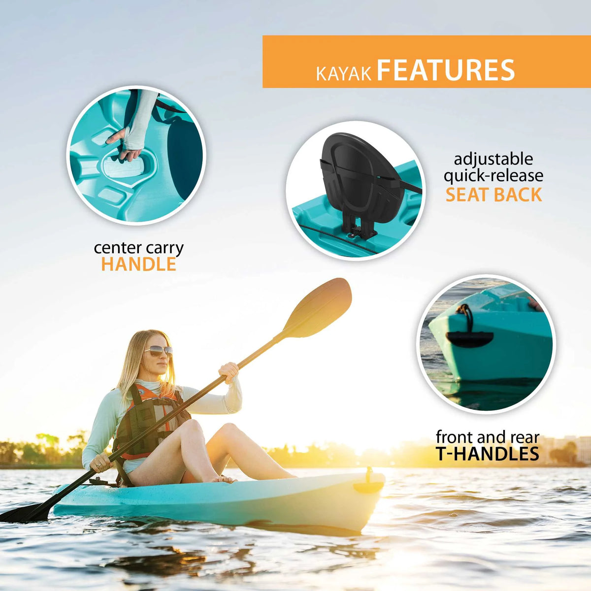 Lifetime Daylite 8 Ft Sit - on - Top Kayak, Red (90775)