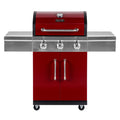 Glo 3 Burner Red Propane Gas Grill