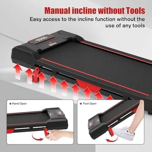 Sperax Under-Desk Walking Pad – Portable Folding Treadmill with Adjustable Incline for Desk Workouts