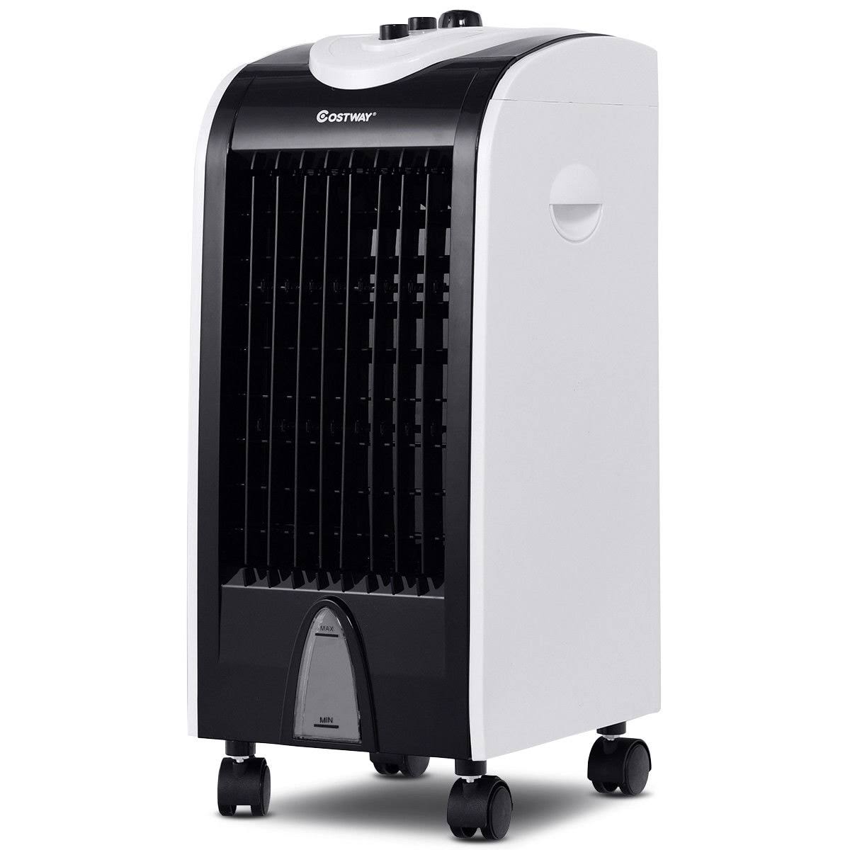 GZMR 256-CFM 3-Speed Indoor Portable Evaporative Cooler for 250-sq ft (Motor Included) in Black | HYDQ-23667