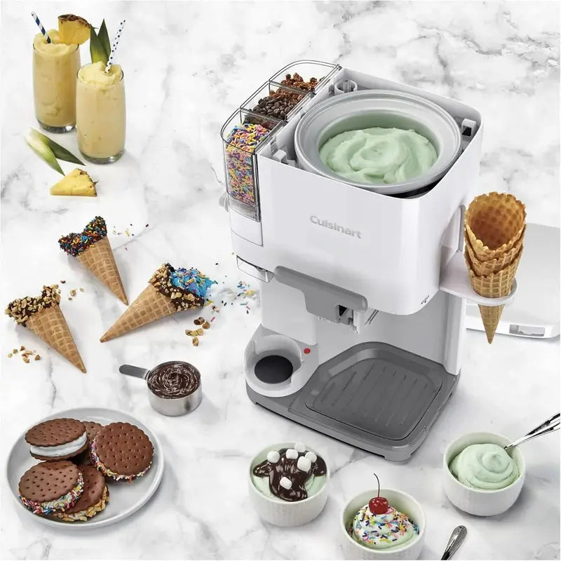 Cuisinart ICE-48 Soft Serve Ice Cream Maker  1.5-Quart Frozen Yogurt, Gelato, and Sorbet Machine