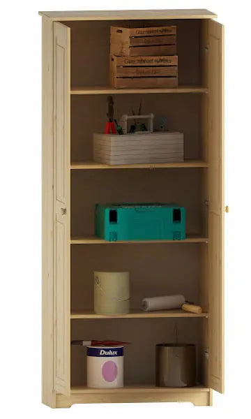 Solid Wood Pantry Storage Cabinet, Freestanding Kitchen Cupboard, Closet with Shelves