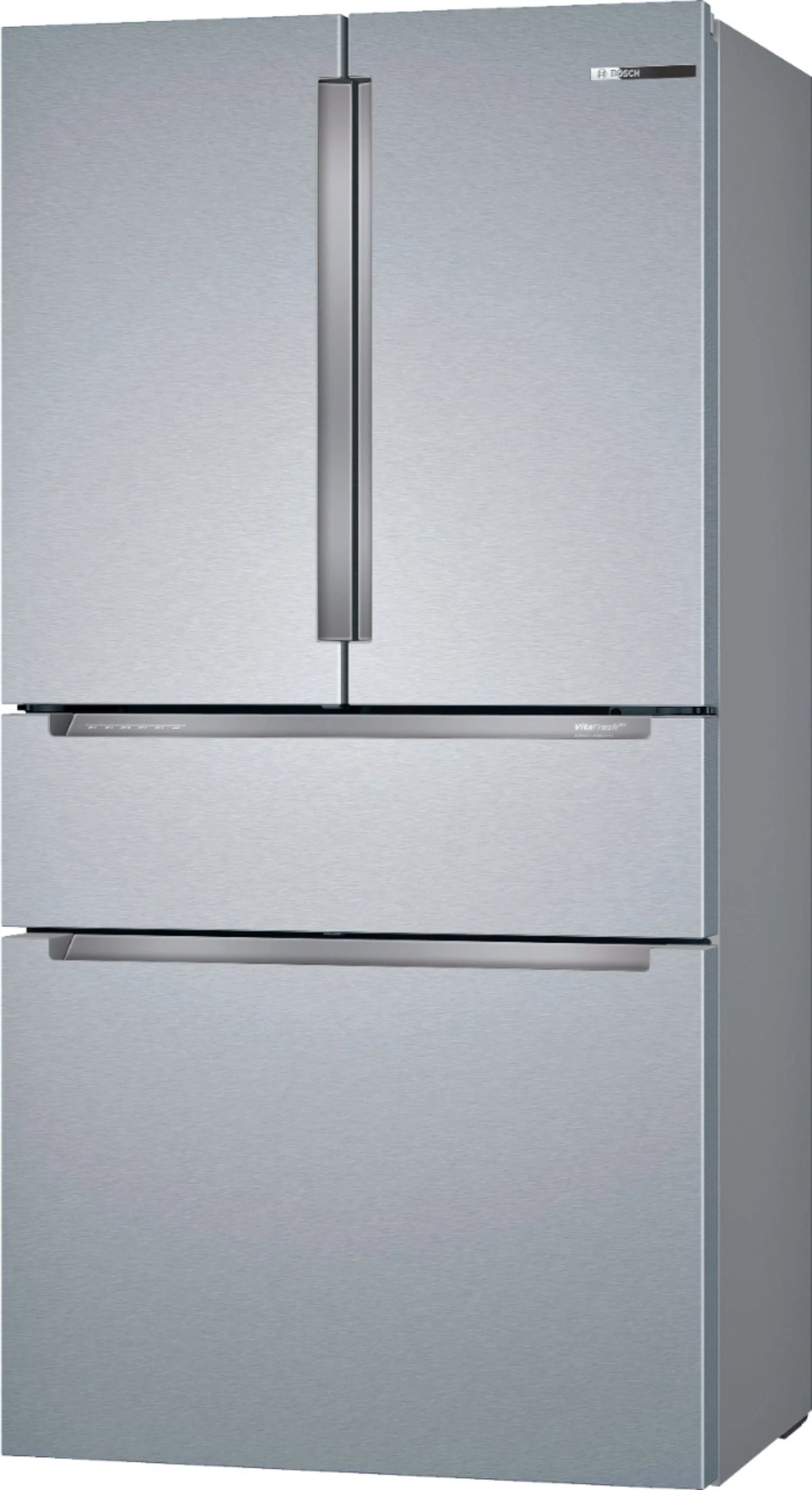 Bosch - 800 Series 20.5 Cu. Ft. 4-Door French Door Counter-Depth Smart Refrigerator - Stainless steel