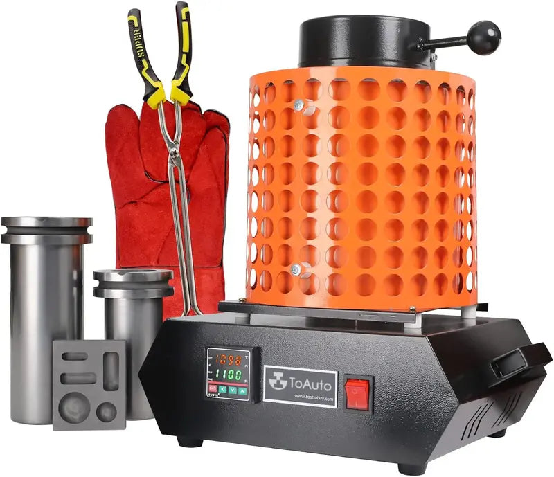 TOAUTO TGF3000-V1.1 Gold Melting Furnace – 1–3 kg Capacity, 1400W, 2100°F Max Temperature