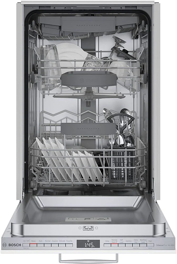 Bosch - 800 Series 18" Top Control Smart Built-In Dishwasher with 3rd Rack and 44 dBA - Custom Panel Ready