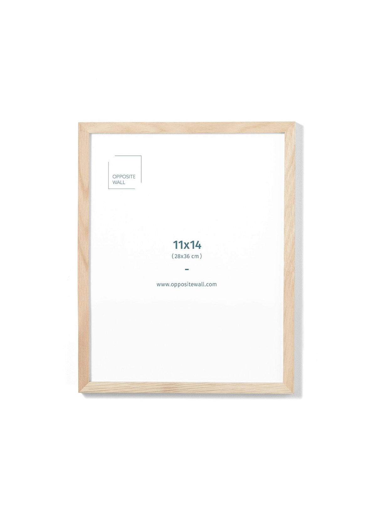 Opposite Wall (11x14 in 28x36 cm) Natural Solid Oak Wood Picture Frame Poster Frame Wall Photo Frame