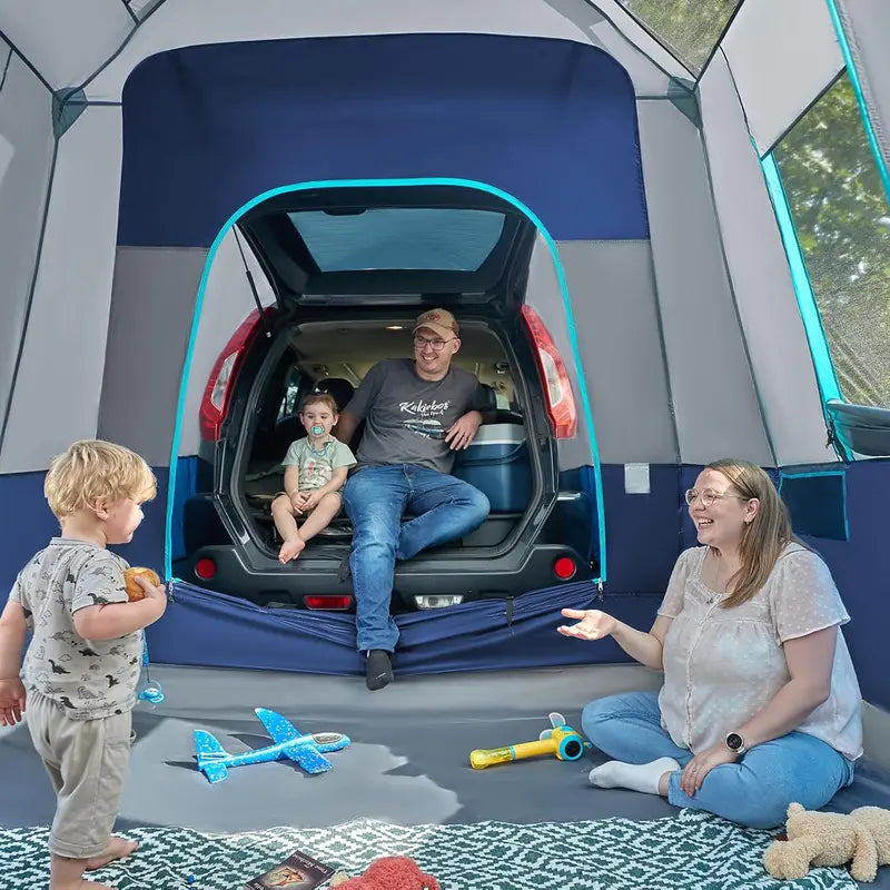 TIMBER RIDGE SUV Tent – 5–9-Person Weather-Resistant Car Camping Tent with Screen Porch, Awning & Included Rainfly