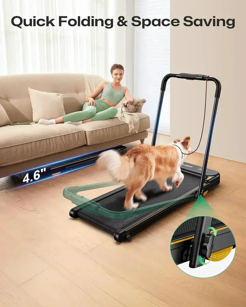 Urevo Strol 2E Smart Folding Treadmill – Dual LED Screens & 2-in-1 Portability