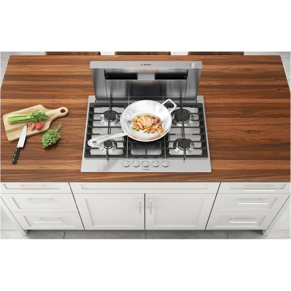 Bosch - 800 Series 30" Built-In Gas Cooktop with 5 burners - Silver
