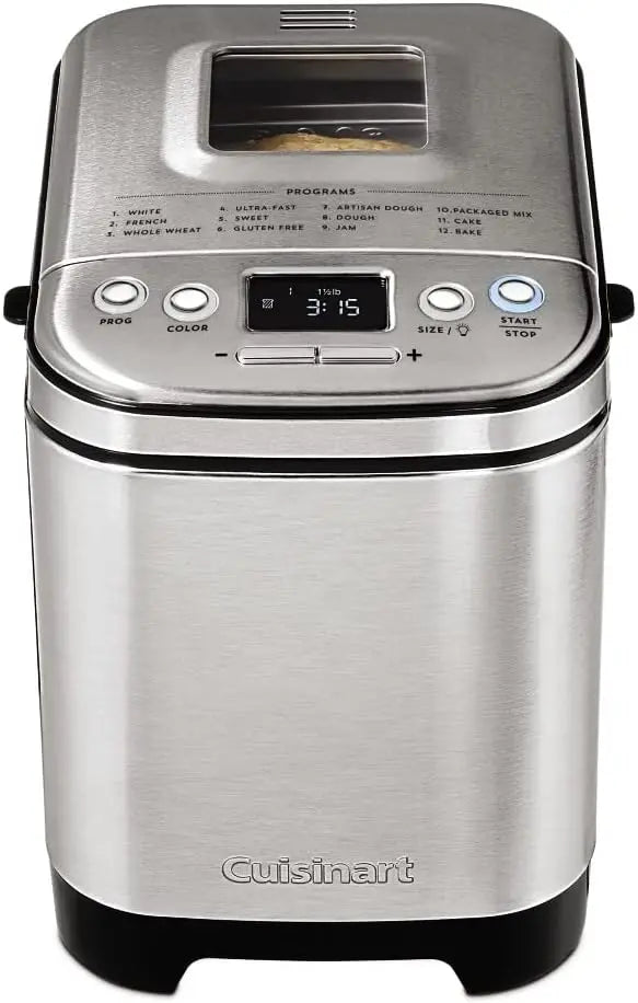 Cuisinart Compact Automatic Bread Maker for Loaves up to 2 Pounds, Ideal for Home Baking