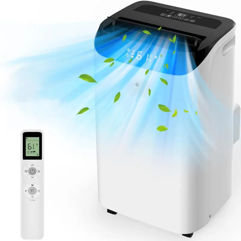Compact 3-in-1 Portable Air Conditioner with Remote: Cooling, Fan & Dehumidifying for Spaces up to 700 Sq. Ft.