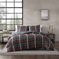 Eddie Bauer Willow Plaid Comforter Set, Grey, Twin