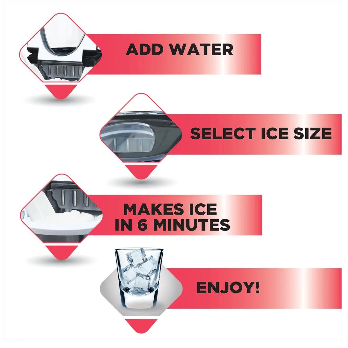 Frigidaire EFIC117-SS 26 lb. Countertop Ice Maker . Stainless Steel