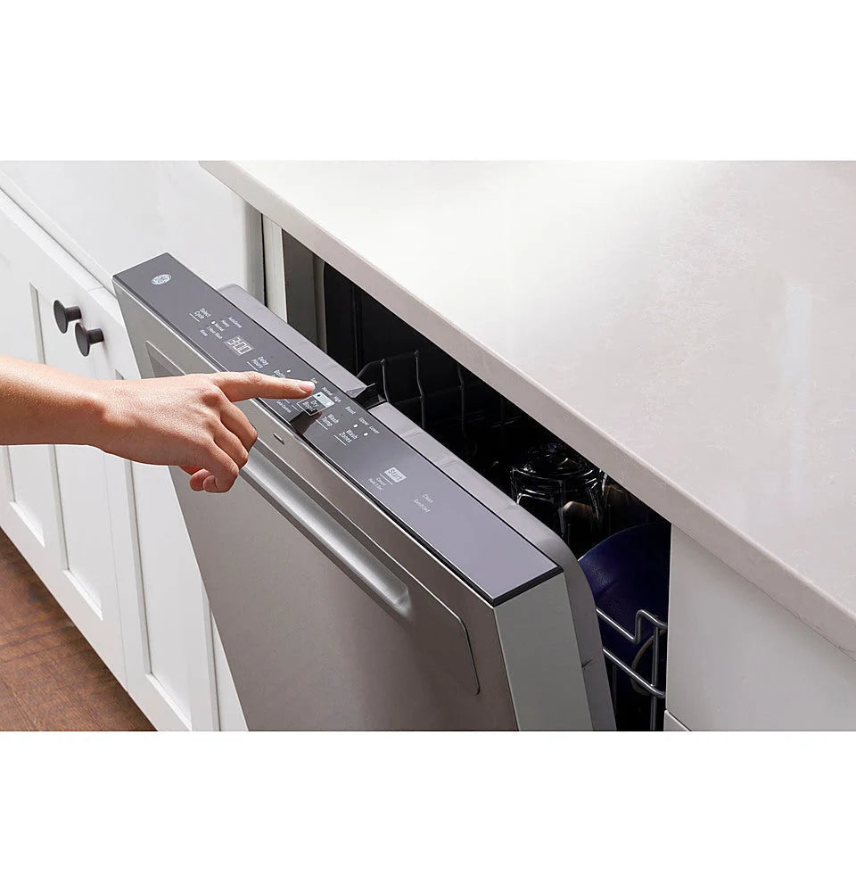 GE - Top Control Built-In Dishwasher with 3rd Rack, Dry Boost, 50 dBa - Slate