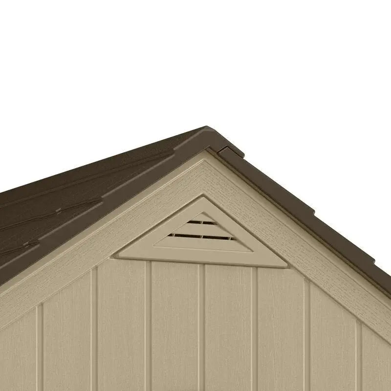 Sutton Outdoor Plastic Storage Shed – 7'5″ W × 4′ D Resin Structure