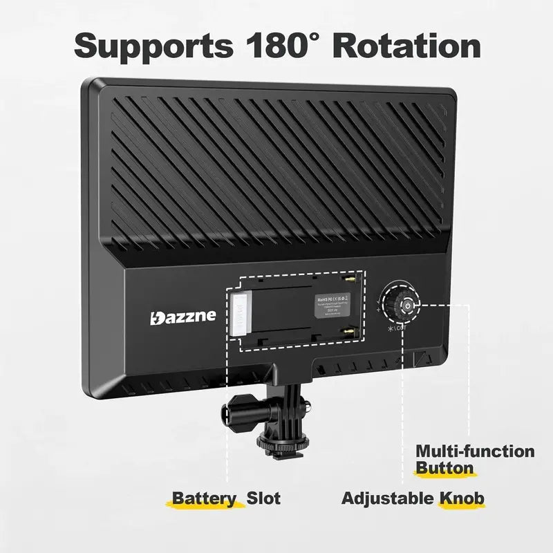 D50 LED Bi-Color Video Light Panel  15.4-Inch, 45W, Dimmable 3000K 000K, CRI 96+ for Streaming, Film, and Studio Use