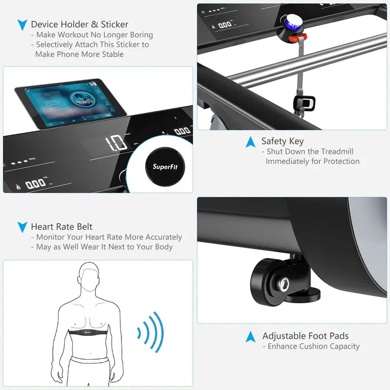 Commercial-Grade Folding Treadmill  Heavy-Duty Gym-Ready Running Machine