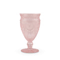 Weddingstar Vintage Inspired Pressed Glass Goblet, Blush Pink