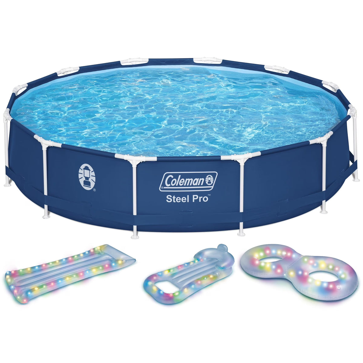 Coleman Steel Pro 12 Ft. x 33 In. Round Metal Frame Above Ground Pool Set