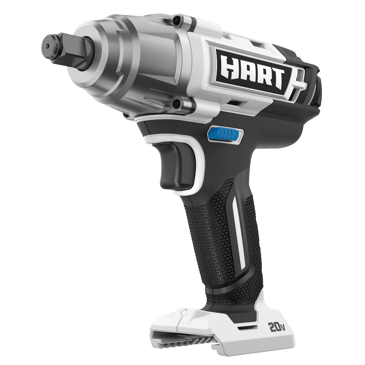 HART 20-Volt 1/2-inch Impact Wrench and 1/2-inch Impact Socket Set, MM Bundle, (1) 2.0Ah 20V Lithium-Ion Battery and Fast Charger