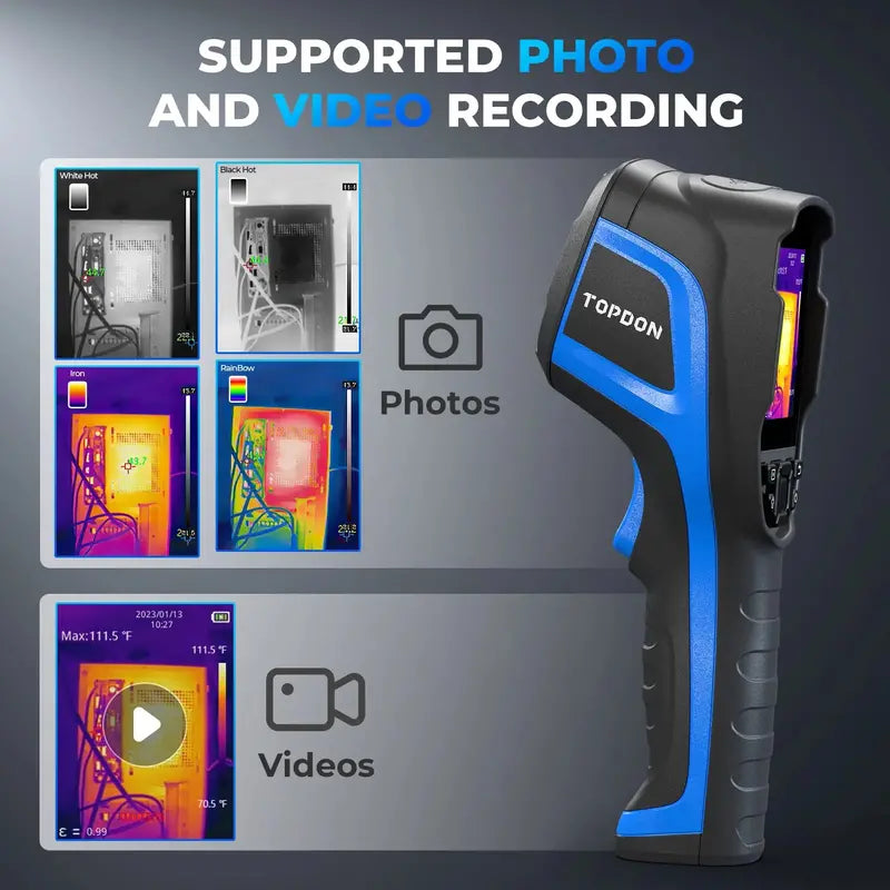 TOPDON TC100 Thermal Imaging Camera – 256×192 IR Resolution, Handheld Diagnostic Tool