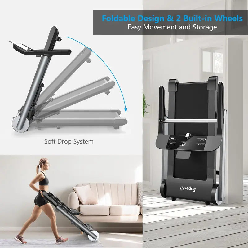 Commercial-Grade Folding Treadmill  Heavy-Duty Gym-Ready Running Machine