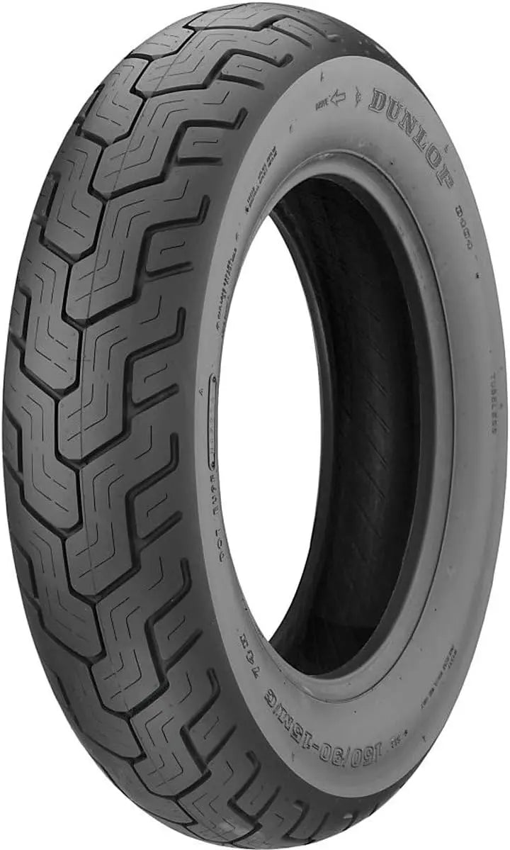 Dunlop D404 170/80-15 77H Rear Cruiser Tire  High Mileage & Grip Black Wall
