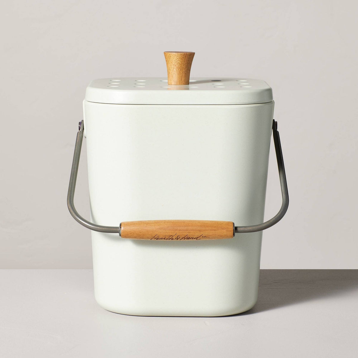 Countertop Melamine Compost Bin Light Green - Hearth & Hand with Magnolia