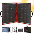 DOKIO 110w 18v Portable Foldable Solar Panel Kit, Solar Charger With Controller 2 Usb Output