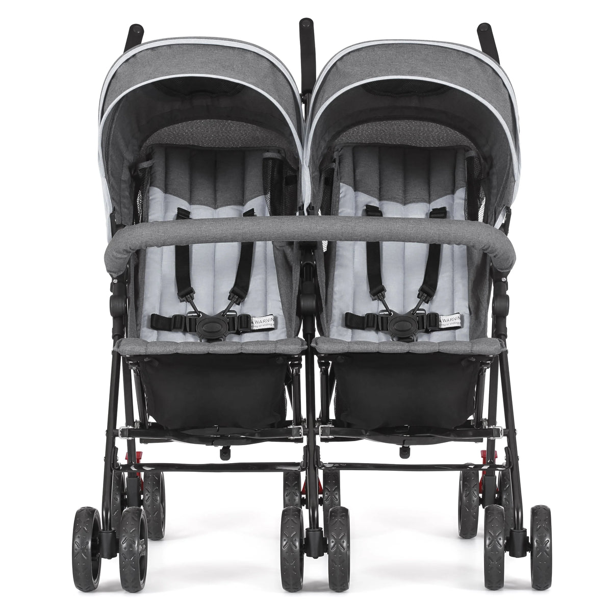 Dream On Me Volgo Twin Umbrella Stroller, Dark and Light Grey