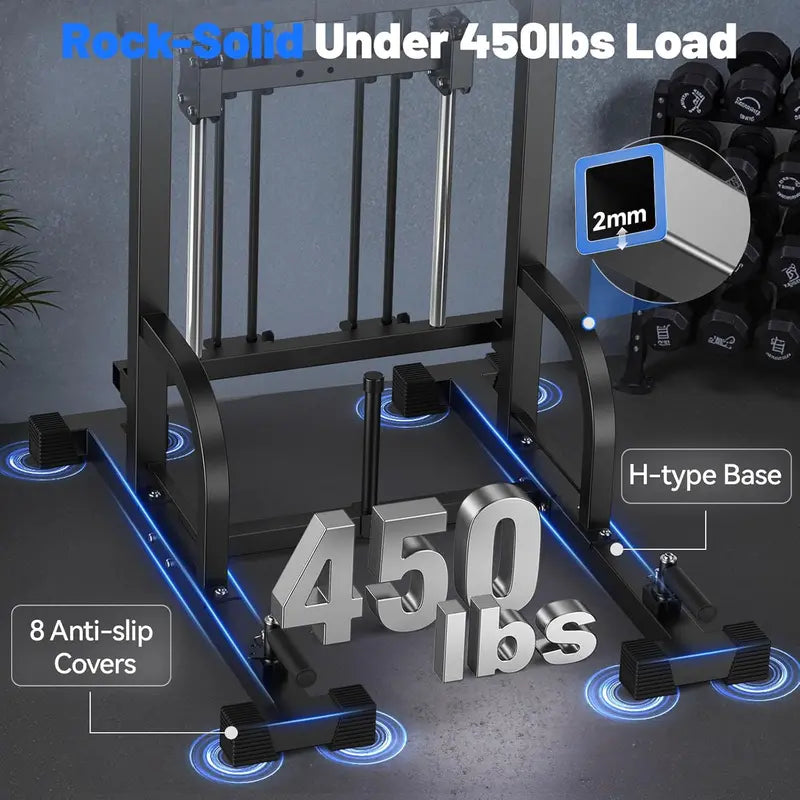 Sportsroyals Power Tower Pulp Up Bar Station – 450 lb Capacity Tilted Immersion Trainer
