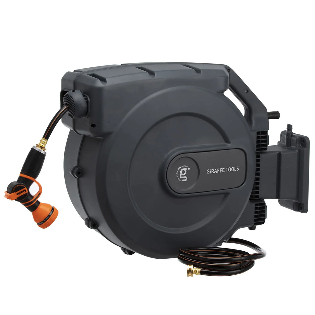 Giraffe Tools Retractable Garden Hose Reel 5/8 x 115+5 ft