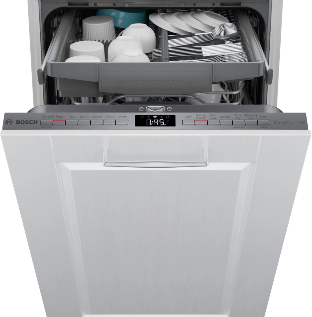 Bosch - 800 Series 18" Top Control Smart Built-In Dishwasher with 3rd Rack and 44 dBA - Custom Panel Ready