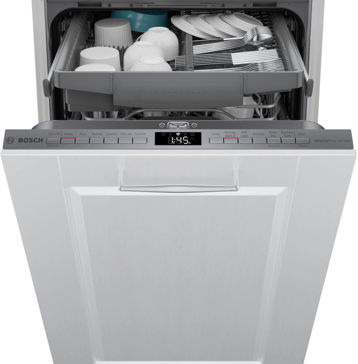 Bosch - 800 Series 18" Top Control Smart Built-In Dishwasher with 3rd Rack and 44 dBA - Custom Panel Ready