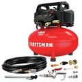 CRAFTSMAN 6 Gallon Portable Air Compressor, Oil-Free Pump, 150 Max PSI, 13-Piece Accessory Kit