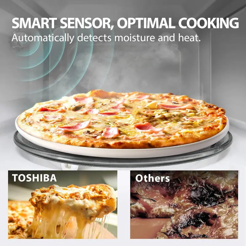 Toshiba ML-EC42P(SS) 4-in-1 Microwave Oven — Convection, Air Fryer, Smart Sensor Cooking, 1.5 Cu. Ft., Silver Finish