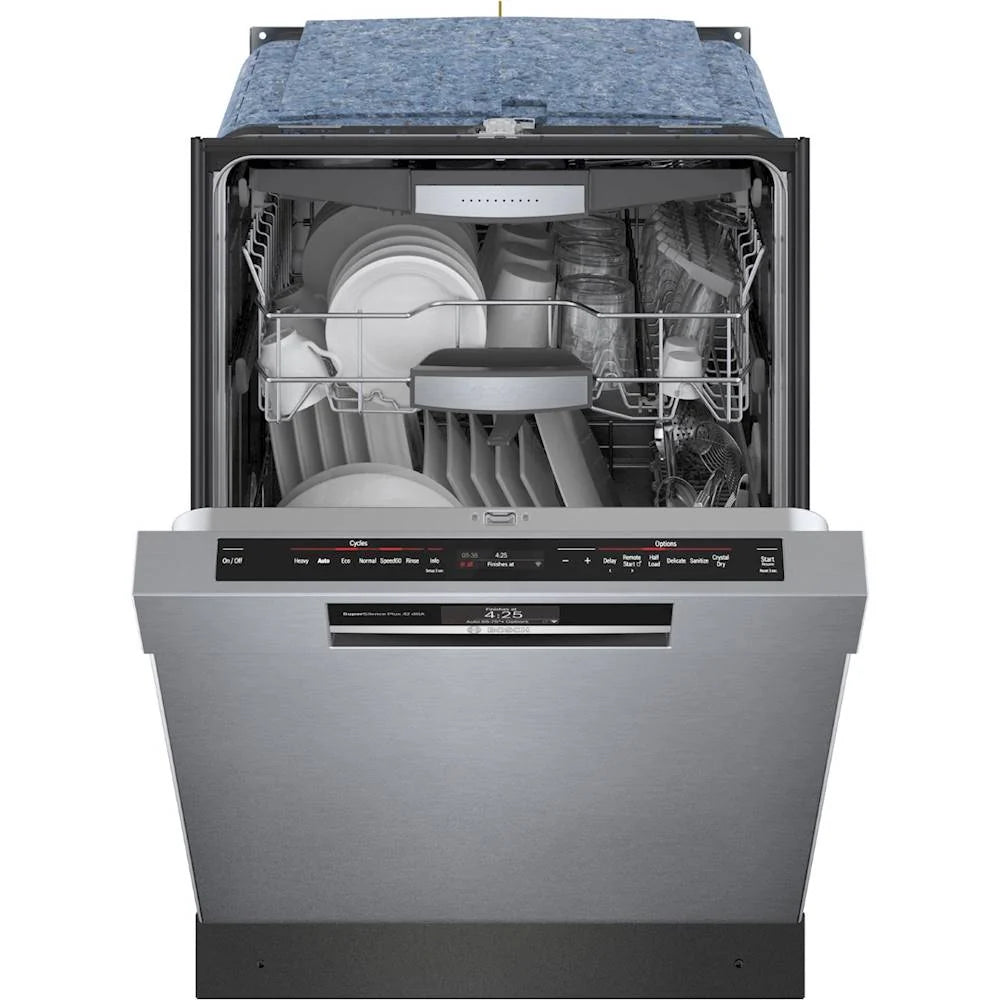 Bosch - 800 Series 24" Top Control Built-In Dishwasher with CrystalDry, Stainless Steel Tub, 3rd Rack, 42 dBa - Stainless steel