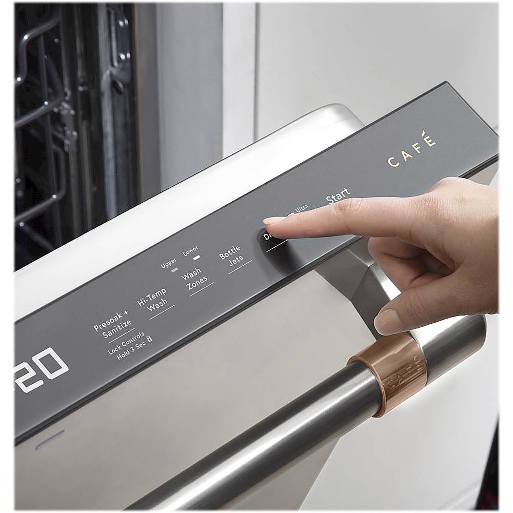 Café - 24" Top Control Tall Tub Built-In Dishwasher with Stainless Steel Tub - Stainless steel